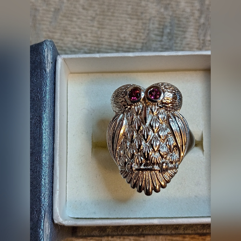 ORISSA RHODOLITE GARNET RING - Picture 3 of 5